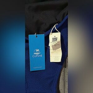Cupshe Textured Navy Swimwear